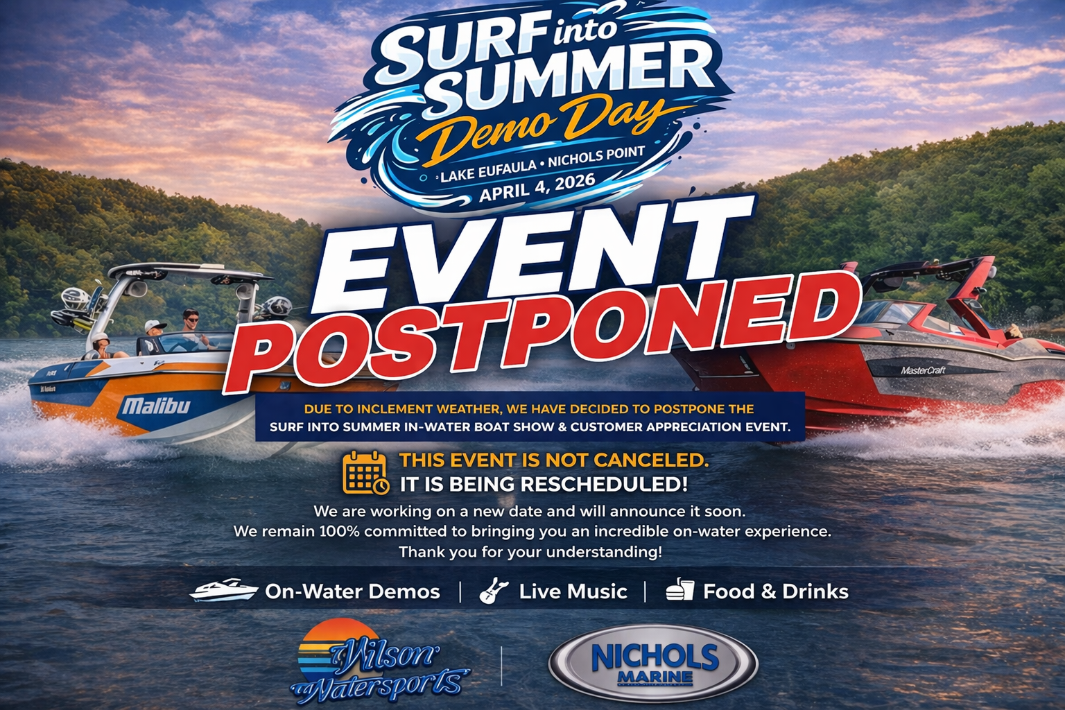 Nichols Postponed Event